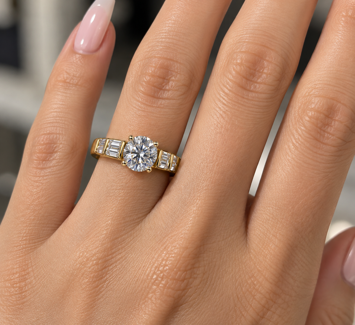 Natural Diamond 18k Ring