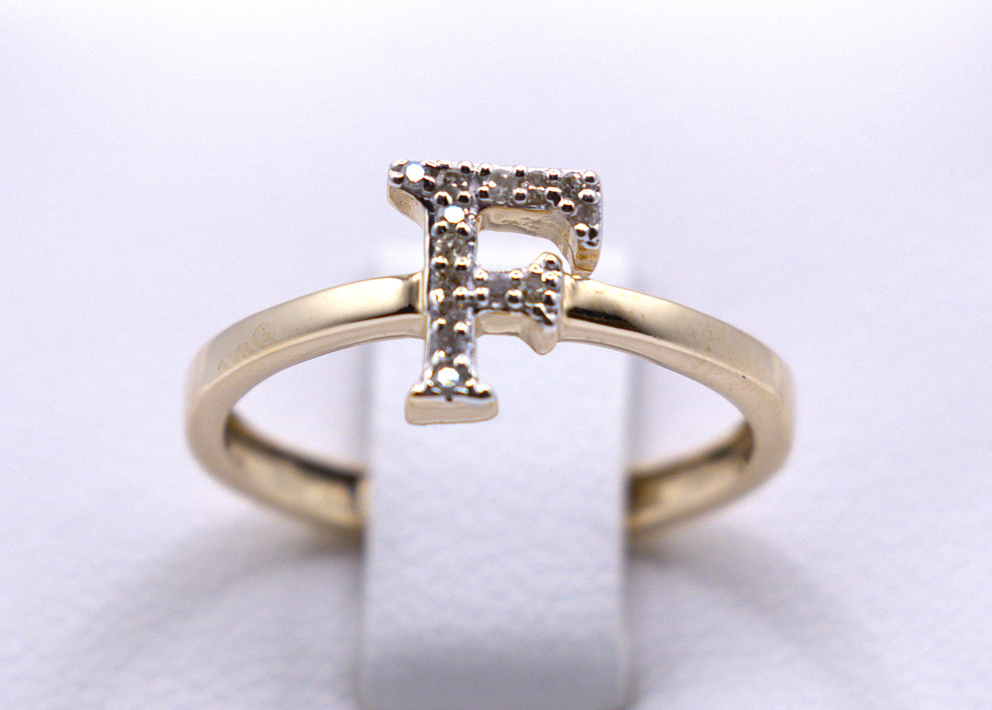 10KT Diamond Inital Rings