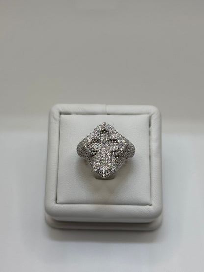 Iced Out Cross Ring
