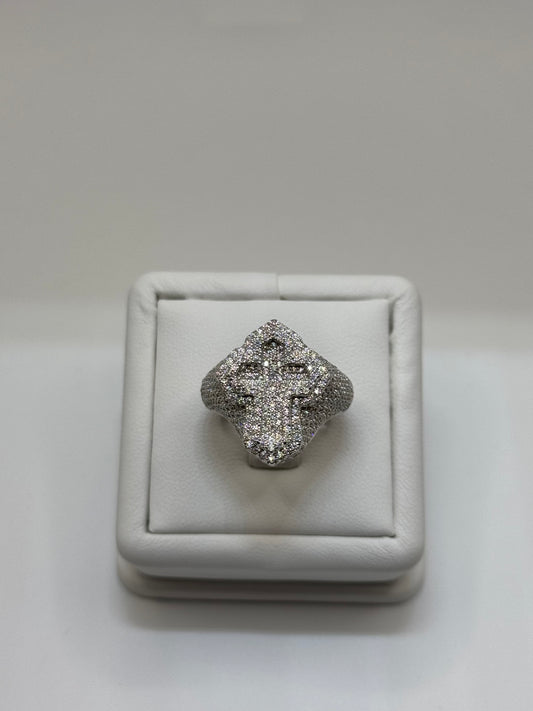 Iced Out Cross Ring