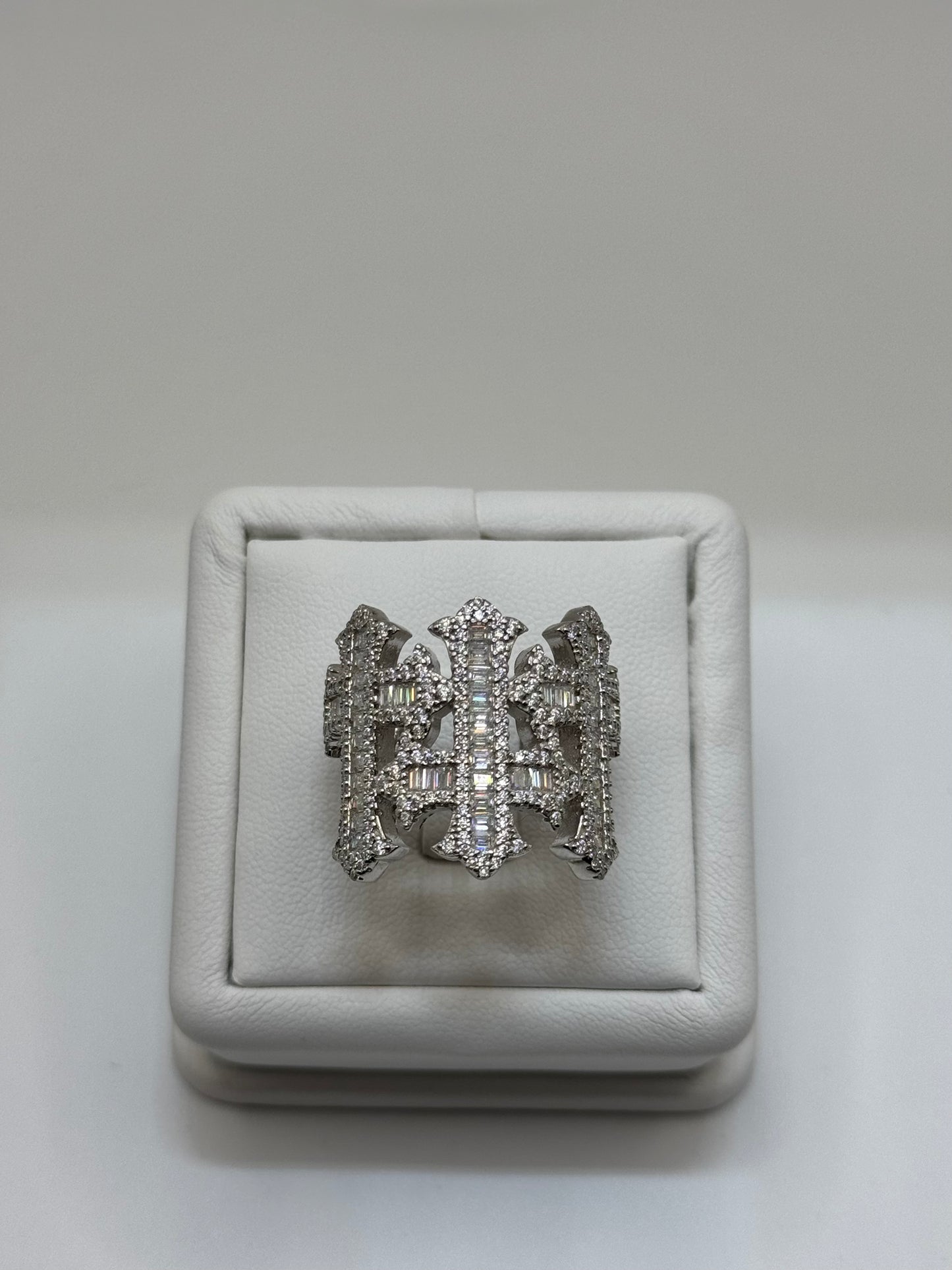 Iced Out 3 Cross Ring