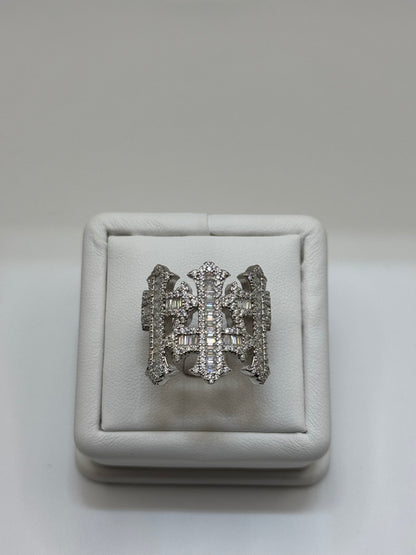 Iced Out 3 Cross Ring