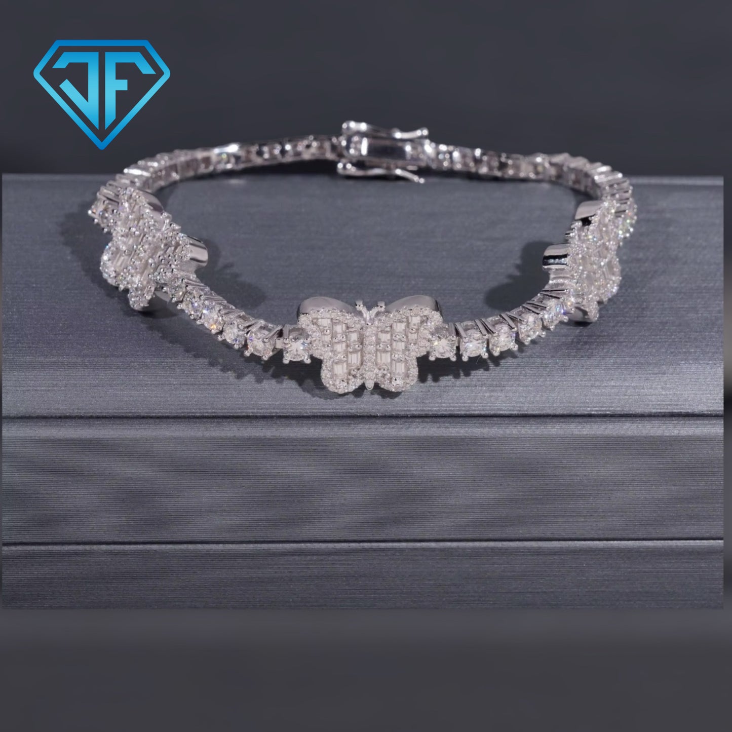 Baguette Butterfly Diamond Bracelet