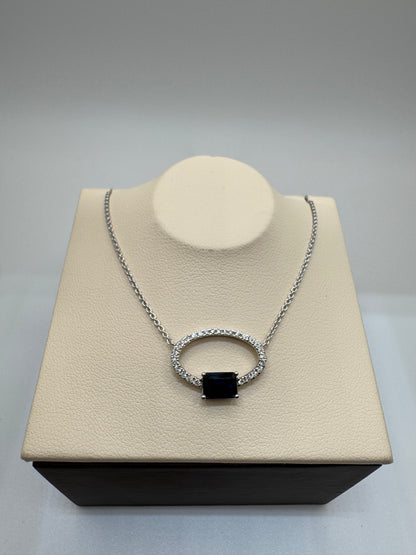 14KT Sapphire & Diamond Necklace