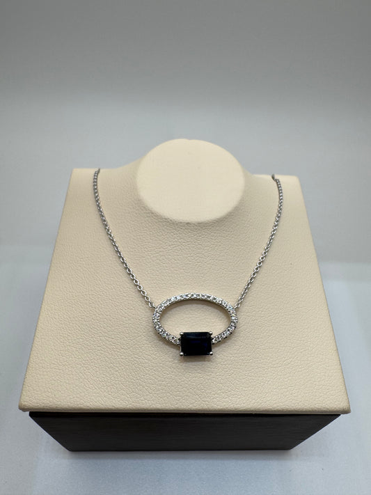 14KT Sapphire & Diamond Necklace