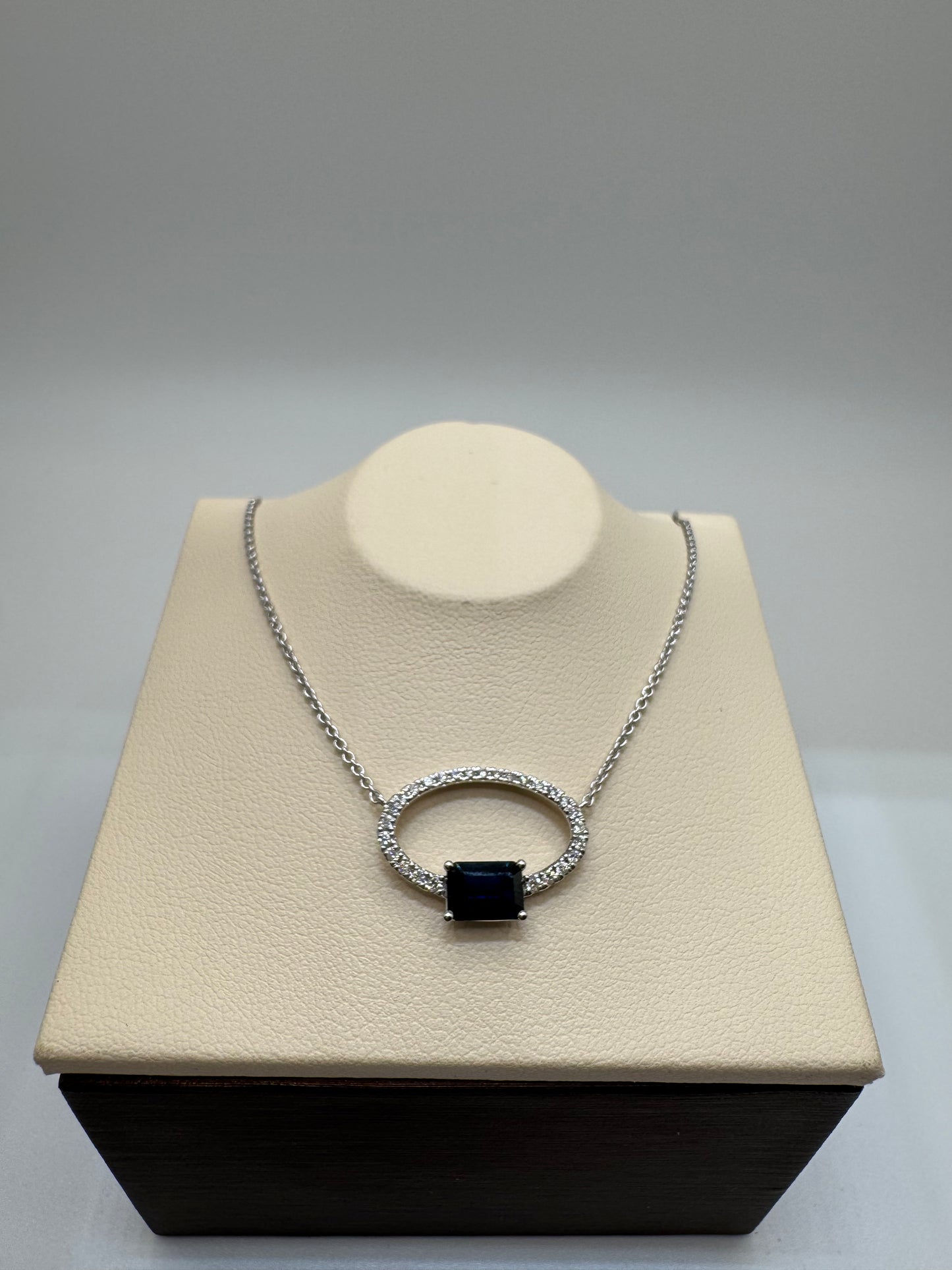 14KT Sapphire & Diamond Necklace
