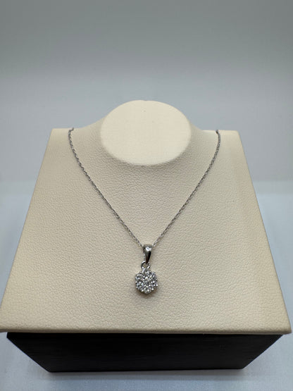 10KT Cluster Necklace