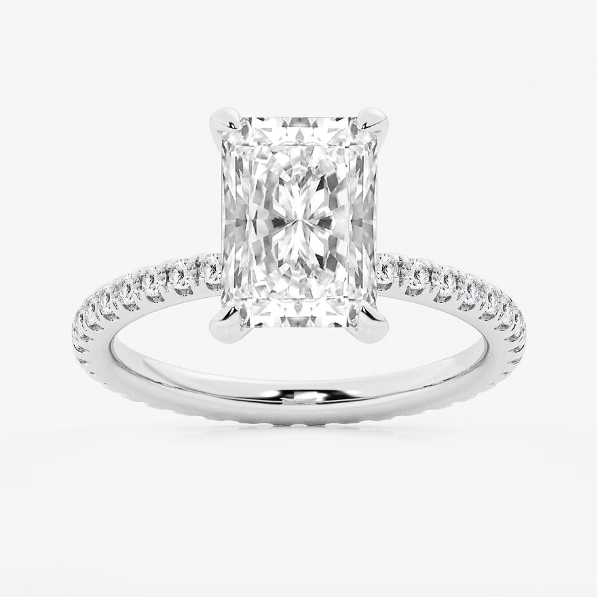JF 3 CT Radiant Lab Grown Diamond Engagement Ring