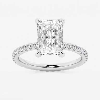 JF 3 CT Radiant Lab Grown Diamond Engagement Ring