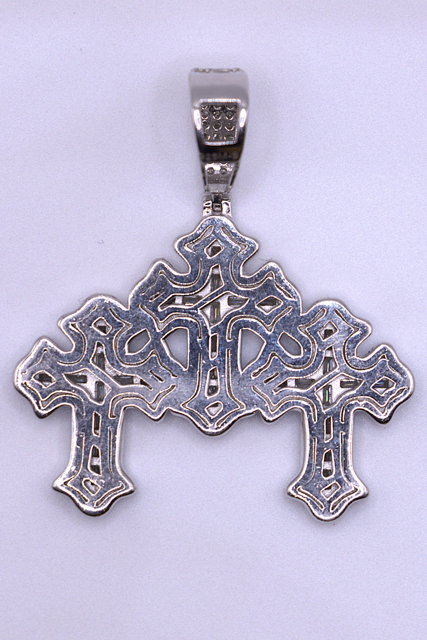 Iced Out Triple Cross Pendant