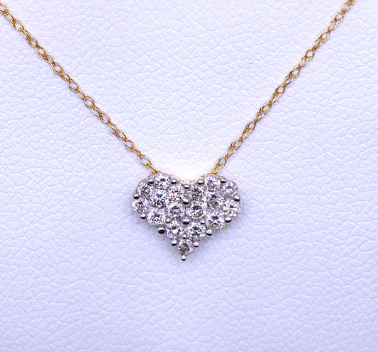 14KT Diamond Heart Necklace