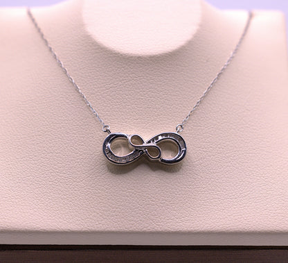10KT Diamond Infinity Necklace