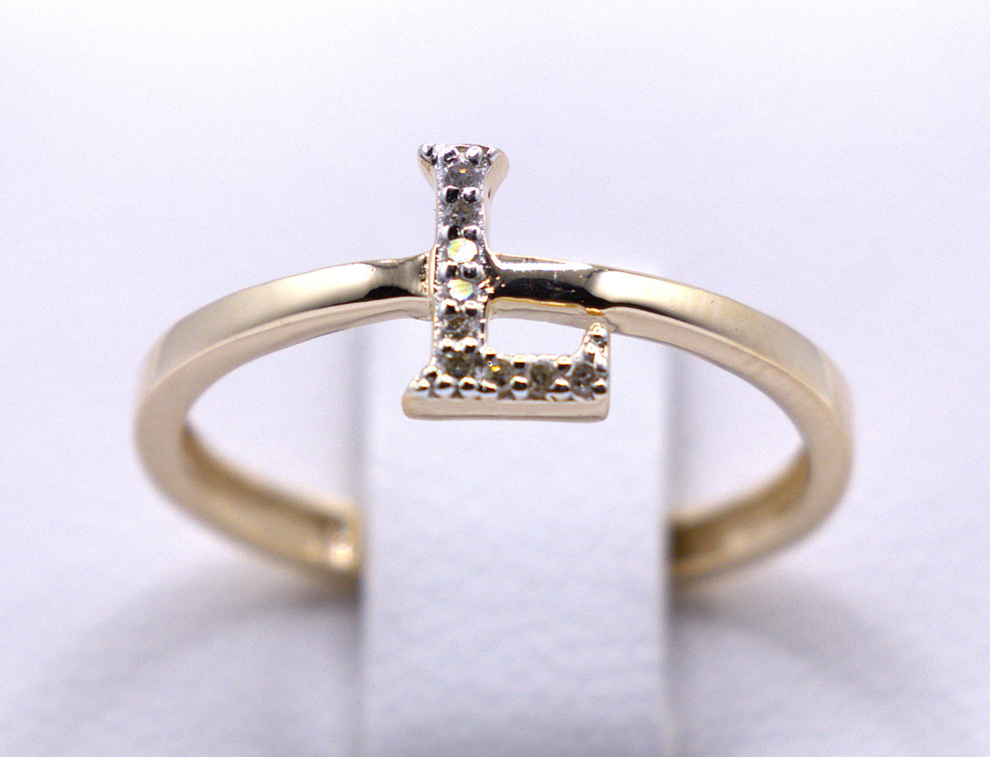 10KT Diamond Inital Rings