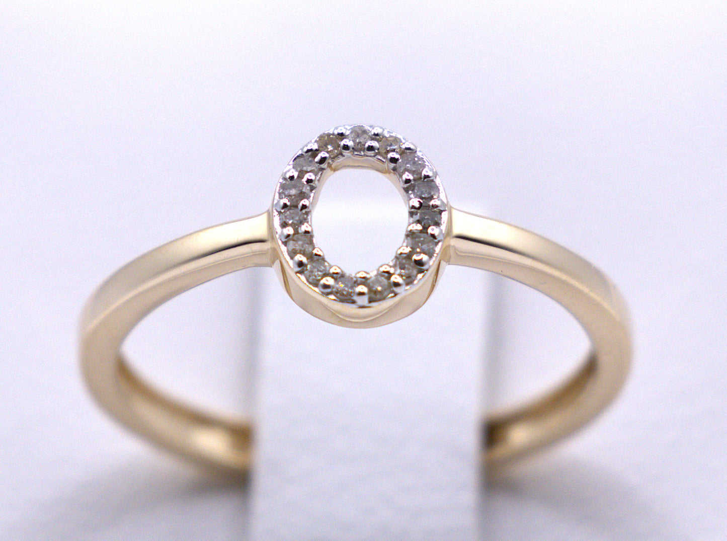 10KT Diamond Inital Rings