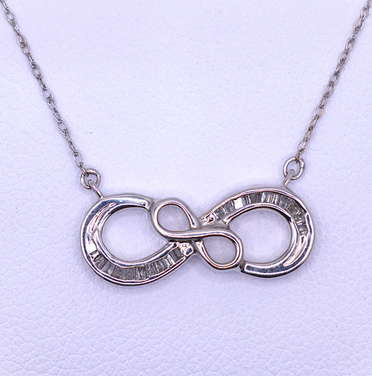 10KT Diamond Infinity Necklace