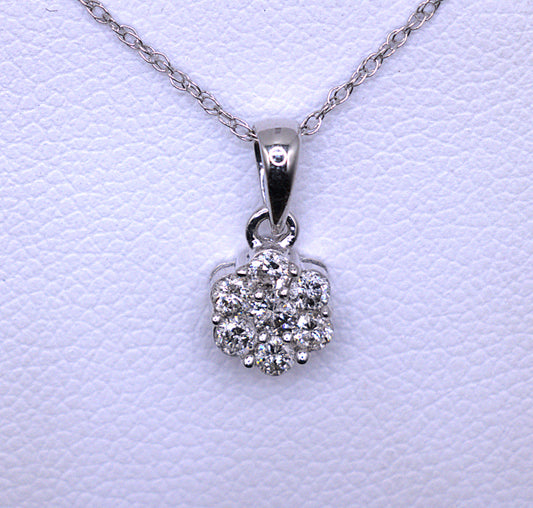 10KT Cluster Necklace